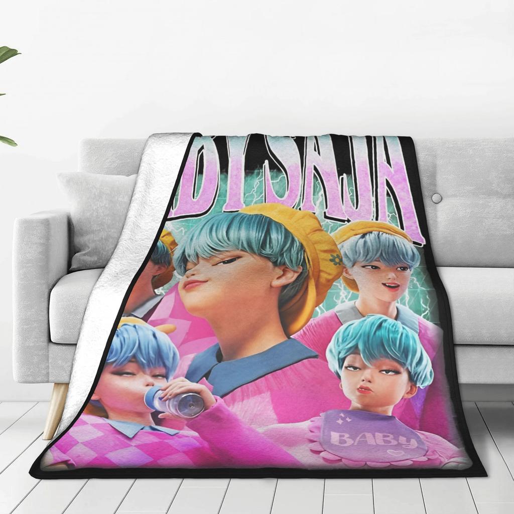 KPop Demon Hunters Baby Saja Blanket Quality Warm Throw Blanket Winter Child Couch Chair Street Trend Bedspread