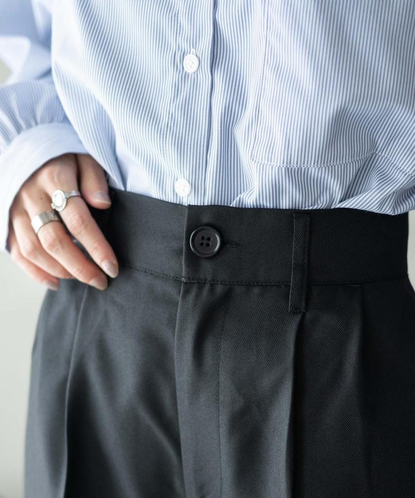 WEGO Pants with Center Korean Solid Size Gray Women's High-Waisted Wide-Leg Press, Style, Color, Casual, Spring, Summer, Autumn, Winter, S,