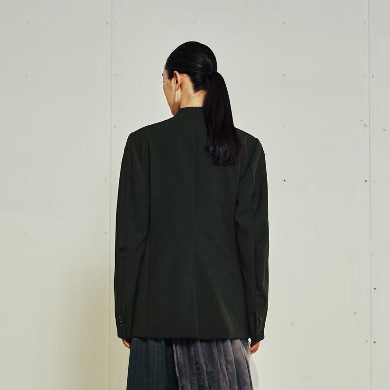 LESS Women's Merino Wool Double-Breasted Blazer