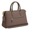 Coach Грузия 34 Сумка-тоут на молнии Изысканная фактурная кожаная сумка через плечо Большая женская сумка Темно-каменная CR156-IMV2R
