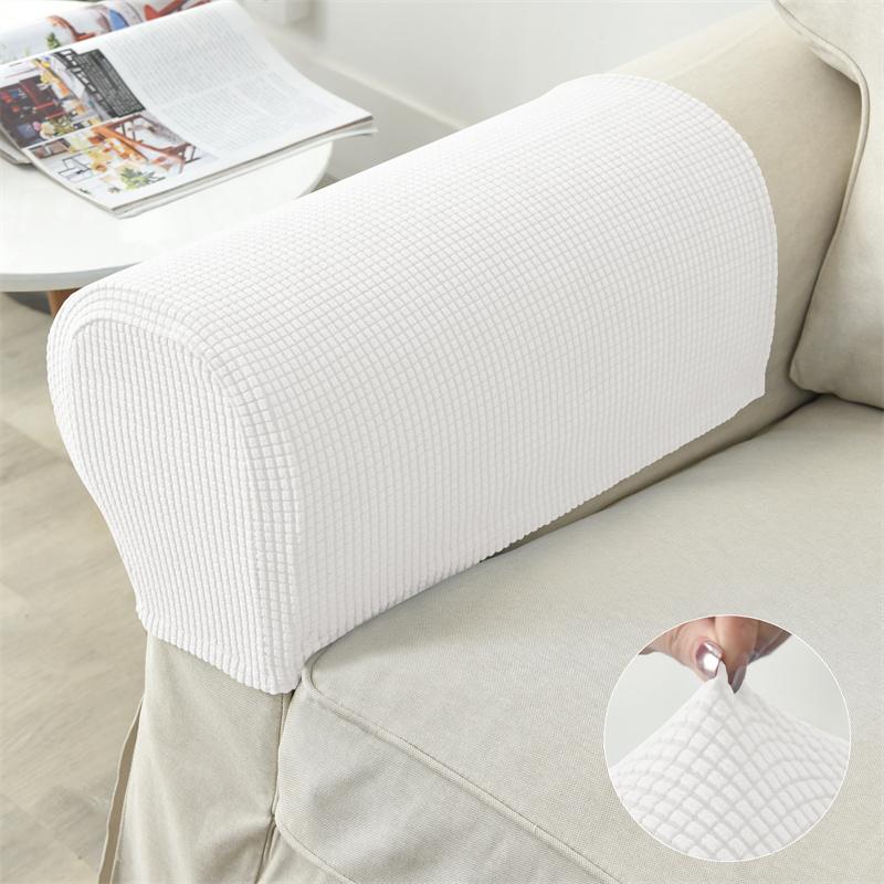 2 шт./компл., чехол на подлокотник для дивана, эластичный флисовый чехол для дивана, кресло, защита для рук, эластичный нескользящий съемный чехол для подлокотников
