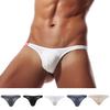 Men Briefs T Shape Thin High Elasticity Solid Color U Convex Pouch Male