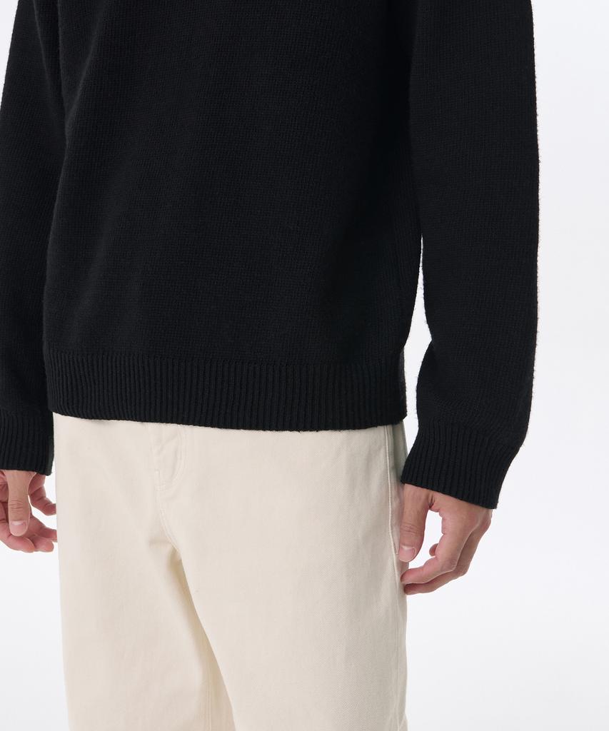 MUSINSA STANDARD Essential Crew Neck Knit [Black]