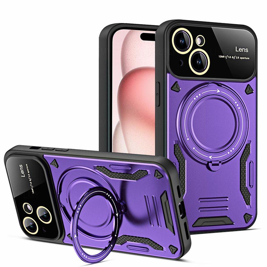 Вращающийся кронштейн Защитная крышка для объектива для Apple iPhone 17E 15 14 16 17 Pro Max Honor X6D X5D X8D X5C 600 400 X7A X8A X7B Motorola Moto Бронированный чехол