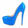Fashion Women Pumps 14cm Extremely Platform High Heels Sexy Patent Leather Red Black Wedding Party Shoes Stiletto Plus Size 44