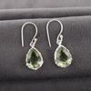 Green Amethyst Jewelry 925 Sterling Silver Earrings, Gemstone Earrings Jewelry, Handmade Jewelry Gift For Mom