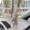 Мультфильм Алмазный Кристалл Лук Медведь Автомобильный Подвесной Зеркало Подвесные Украшения Украшения Для Интерьера Автомобиля Женские Аксессуары