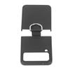Solid Color Ring Holder Folding Case Phone Case with Ring for Z Flip4 Shockproof Holder Cover Black for Z Flip 4
