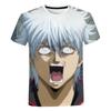 Японское знаменитое аниме Gintama с 3D принтом для мужчин и женщин, универсальная летняя повседневная футболка в стиле Харадзюку с круглым вырезом, футболки из полиэстера, повседневная короткая футболка