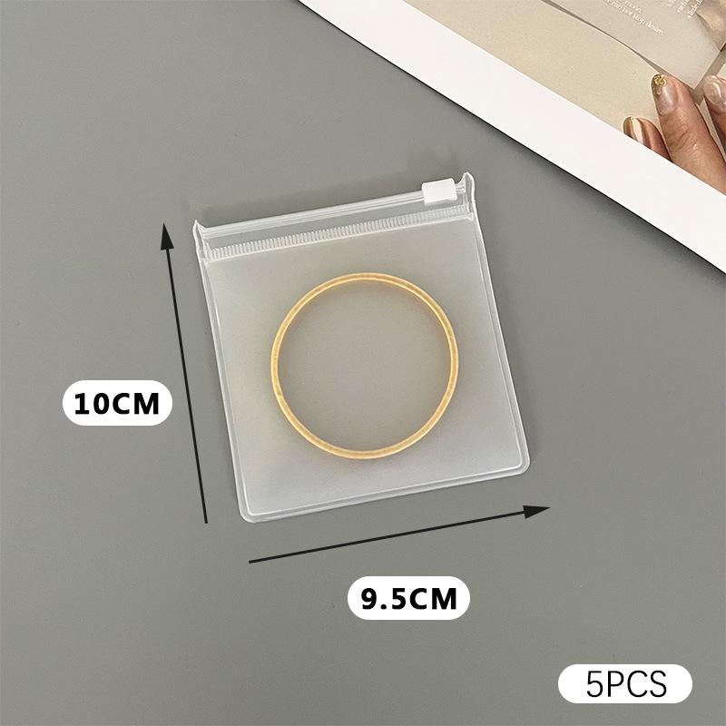 5 шт., прозрачные матовые пакеты из ЭВА с застежкой-молнией, пакеты для упаковки ювелирных изделий, серьги ручной работы, ожерелье, браслет, органайзер для хранения