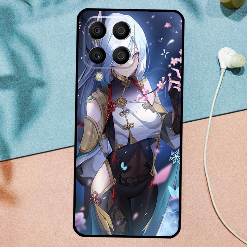 Чехол Genshin Anime Shenhe для Samsung Galaxy M33 M35 M55 M15 M12 M13 M14 M34 M54 M53 M21 M31 M11 M32 M52 M06 M16