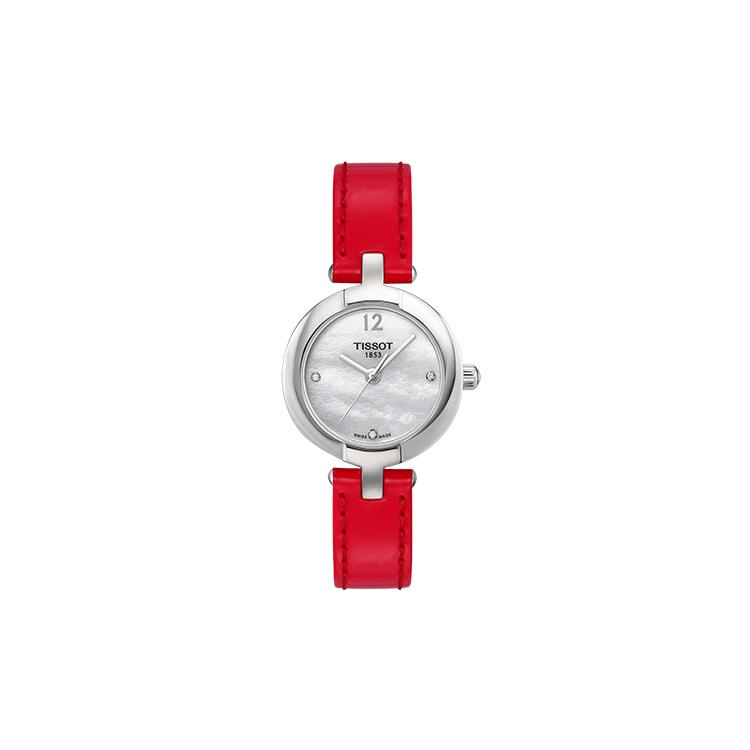Tissot Розовая Многоцветная Коллекция Кварцевый Механизм Водонепроницаемость 30м Женские Часы 28мм Серебристый Циферблат T084.210.16.116.00