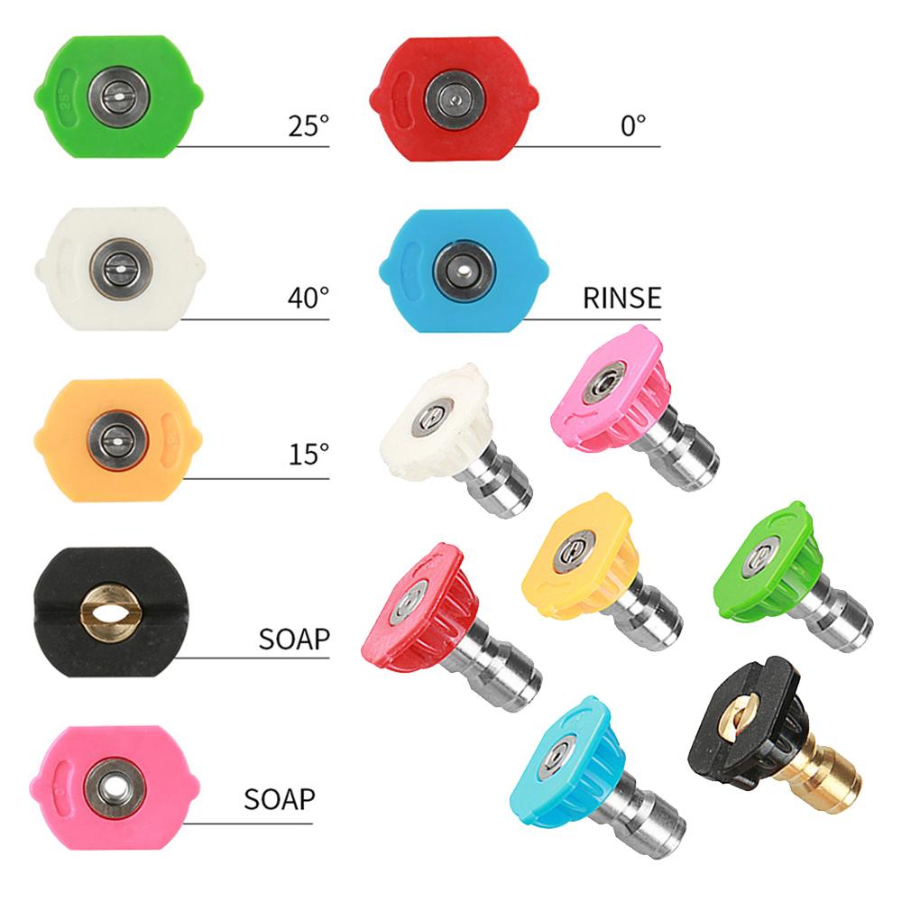 7/5 шт. 1/4 дюйма, распылительная насадка для мойки высокого давления автомобиля, наконечник 5000 фунтов на кв. дюйм 0, 15, 25, 40, 60 градусов, распылительная насадка для полива