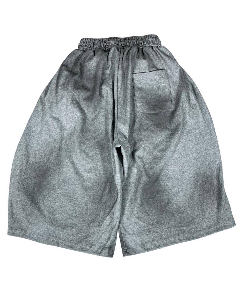 SK8ER ROCK Painting Cross Bermuda Shorts ((Melange Gray))