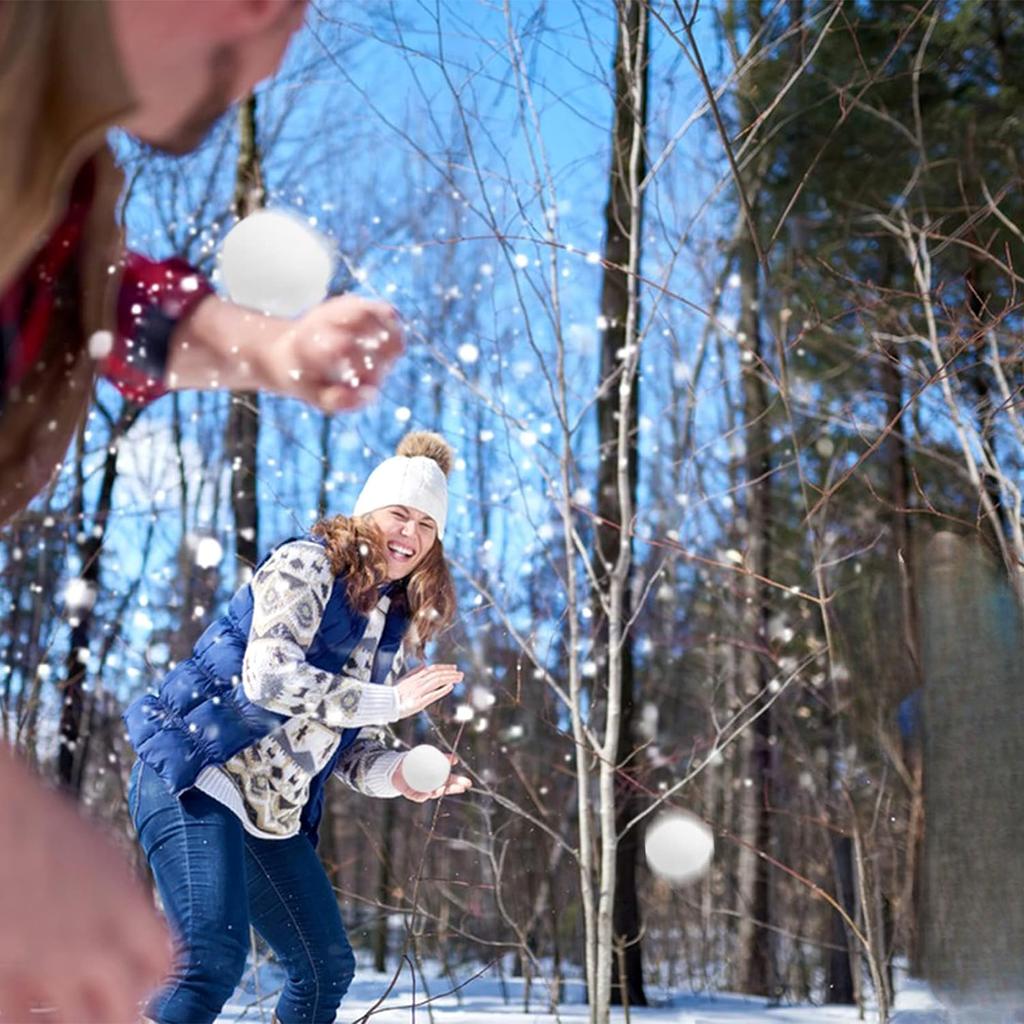 10 Pack Snow Fight Balls 2.8 Inch Large Size Christmas & Winter Holiday Realistic Fake Snow Toys for Indoor & Outdoor Snow Fight & Toss Game