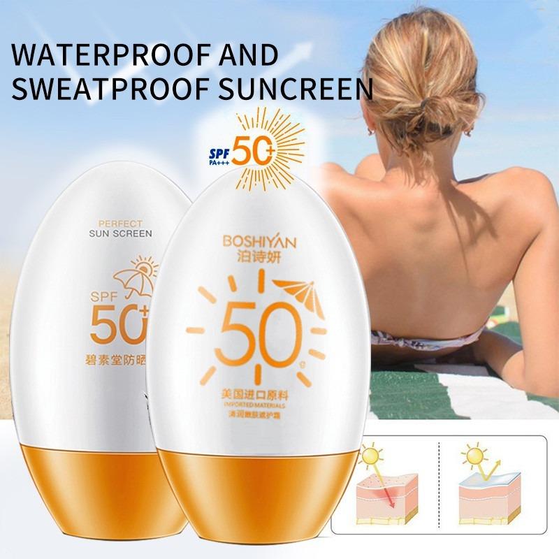 2pcs Whitening Sunscreen SPF50+ UV Protection Sun Screen Moisturizing Brightening Sunblock Skin Care