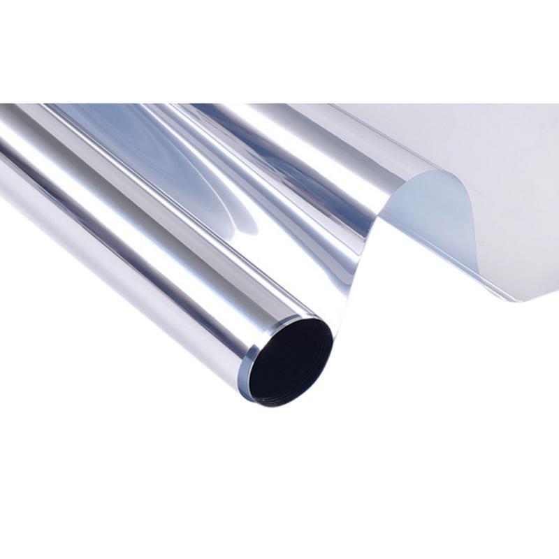 2M Window Film Reflective Silver Mirror Window Tint Self-Adhesive Decal Glass Film for Home Privacy Protection