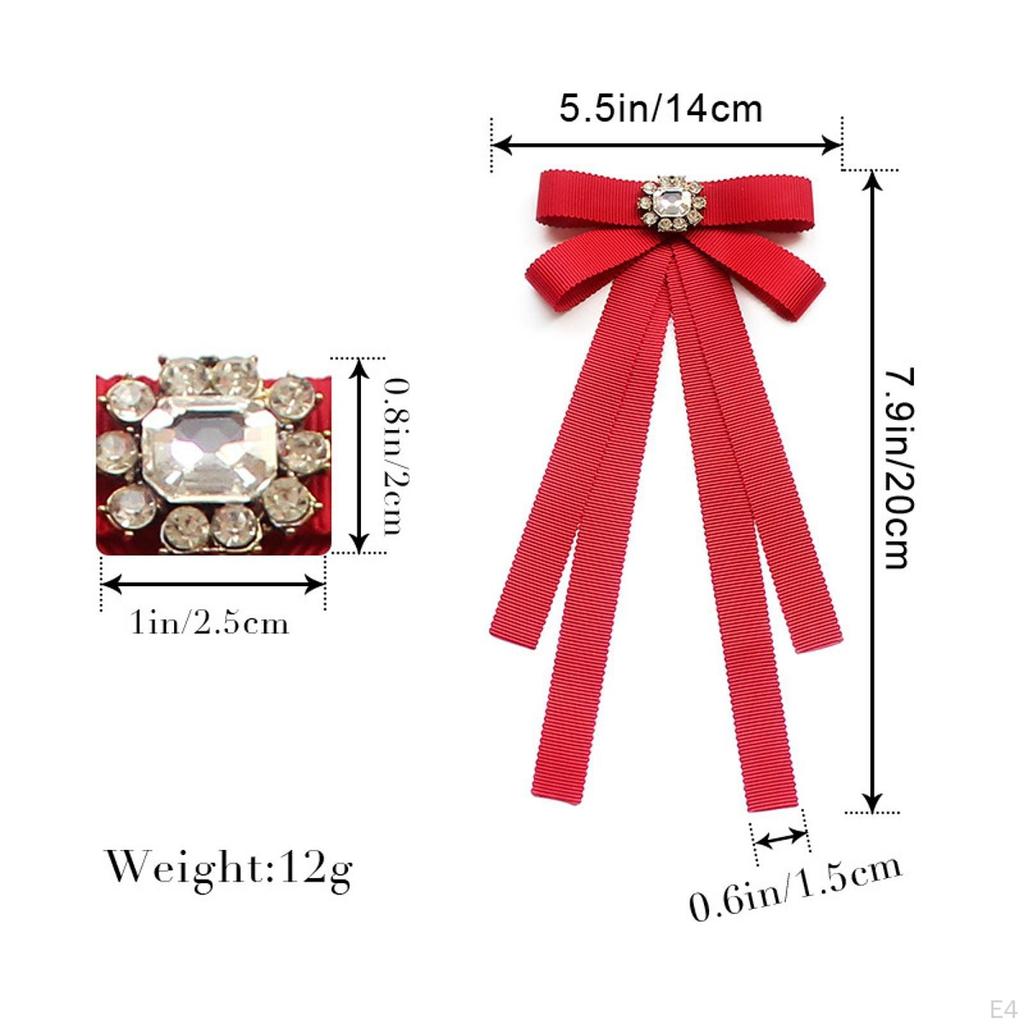 Bow Tie for Women Neck Brooch Pin Pre Tied Bowtie Ribbon Clothing Accessories