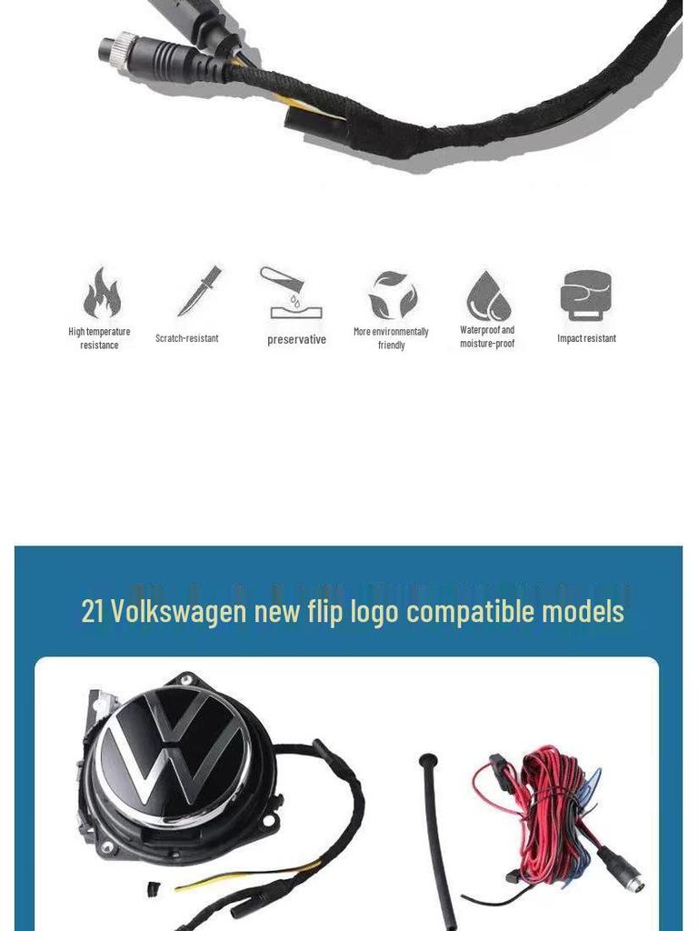 Подходит для камер заднего вида Volkswagen Golf Sportsvan, Magotan B8 и Lamando с оригинальной крышкой-заслонкой для траектории.