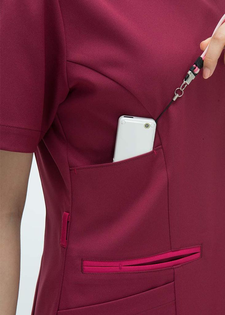 Medical Uniform Nagaileben Hybrid Tunic Coral Pink Women's ML-1142(S)