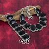 Silver Sheen Obsidian Gemstone 925 Solid Sterling Silver Jewelry, Handmade Necklace & Bracelet Jewelry Set For Wedding Gift
