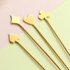 Stainless Steel Mixing Stick, Spade, Heart, Diamond, Club Shaped, Cute Fruit Swizzle Stirrers, Cocktail Stirring Sticks for Whiskey Juice Coffee