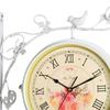 Двусторонние настенные часы Диаметр циферблата 10 дюймов Бесшумный декор Станционные Круглые для патио балкона