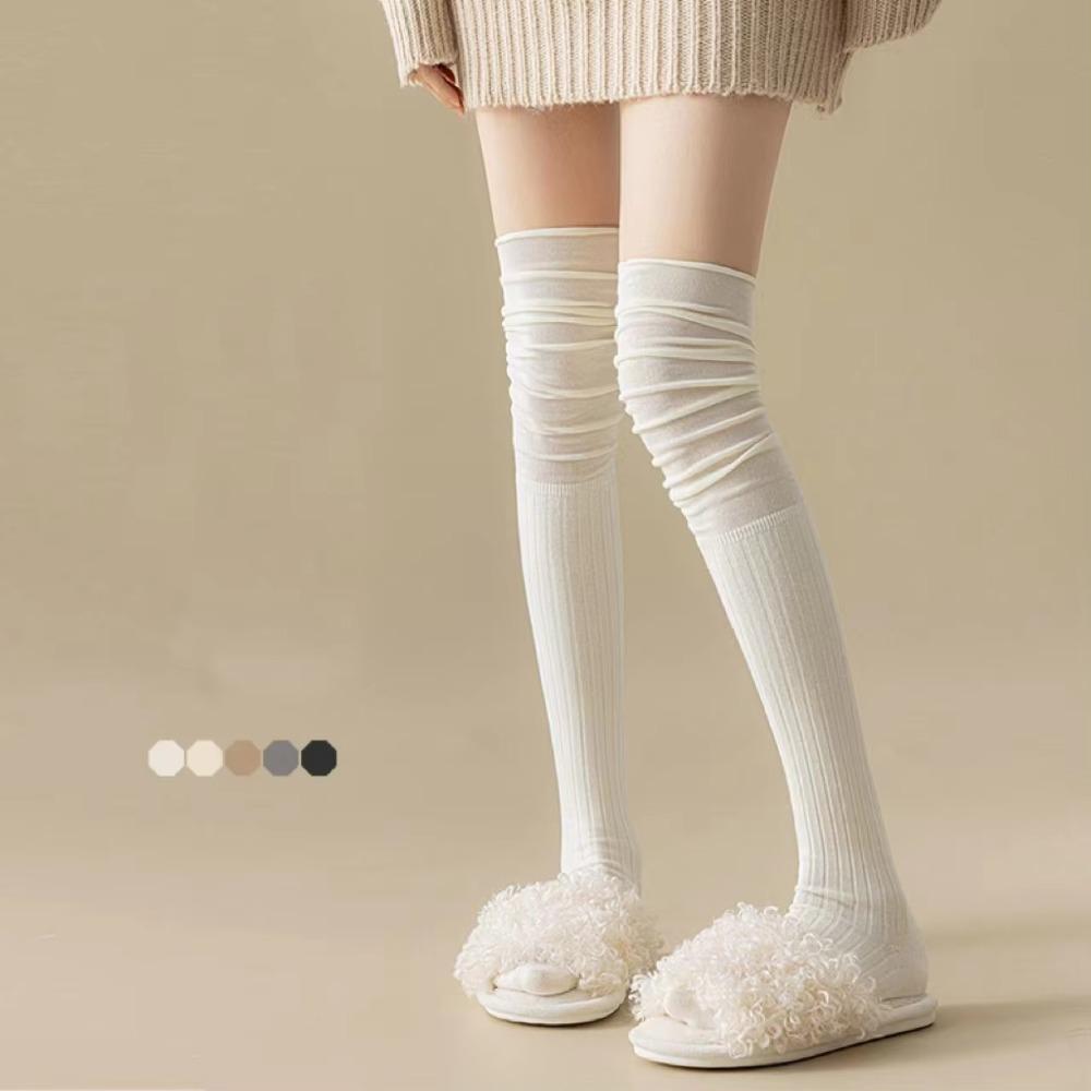 Сохраняющие тепло гольфы до колена однотонные гольфы выше колена модные грелки для ног осень зима