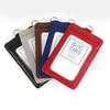 Employee's Pass Access Bus Card Cover Case Badge Sleeve Holder Bag Leather ID  Name Badge Holder Credit Card Bag with Lanyard