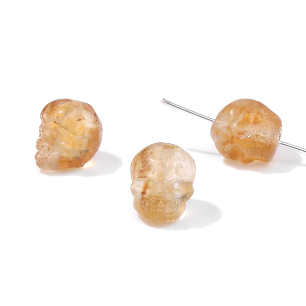 Миниатюрная статуэтка черепа Бусины-разделители из натурального камня Шарм Целебные кристаллы Реки Каменная фигурка для колдовства Минеральный аксессуар Подарок