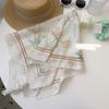 Literary Fresh Square Scarf Headscarf Tulip Silk Scarf Neckerchief Romantic Gentle Hair Tie Decorative Neckerchiefs