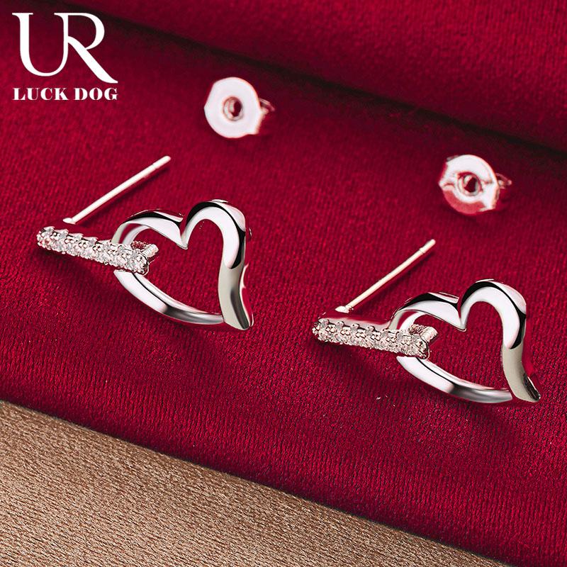 Романтичные серьги в форме сердца из стерлингового серебра 925 пробы с цирконием ААА, модные украшения для вечеринок