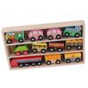 Деревянный набор поездов Яркий цвет Маленькие игрушки-поезда Набор сцены для железной дороги для детей старше 2 лет