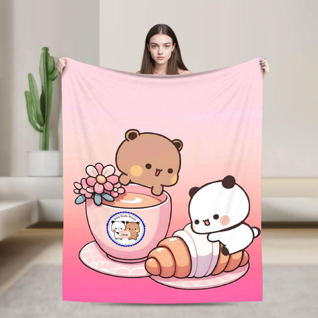Bubu Dudu Blankets Super Soft Graphic Plush Throw Blanket For Kids Adult Home Decor Flannel Bedspread Bed Cover