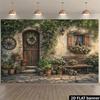 2D Country Lane Floral Portrait Photo Backdrop