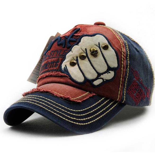 Бейсбольная кепка Fist для мужчин и женщин Tide Fashion Alphabet Nail Casual Cap