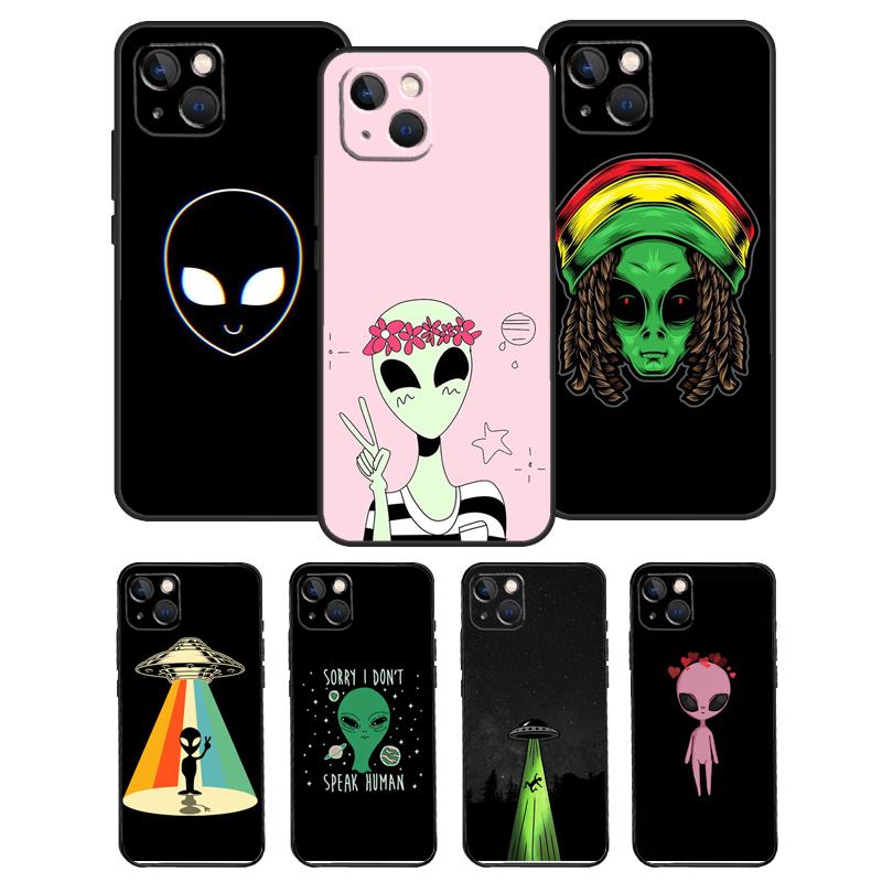Мультяшный инопланетянин и НЛО Чехол для Realme C55 C75 C67 C63 C51 C61 C53 C35 C65 C71 11 12 13 14 Pro Plus GT6 GT7 15 Pro