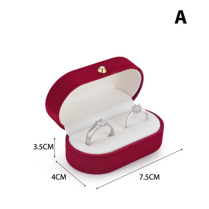 Бархатная шкатулка для безделушек, шкатулка для колец, органайзер для ювелирных изделий, шкатулка для двойных колец, шкатулка для драгоценностей