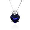 Movie Descendants Necklace Evie Fairest Red Heart Crown Pendant Necklace for Women Jewelrry Accessories