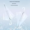 Прозрачный автоматический белый зонт с длинной ручкой - Бесплатная доставка
