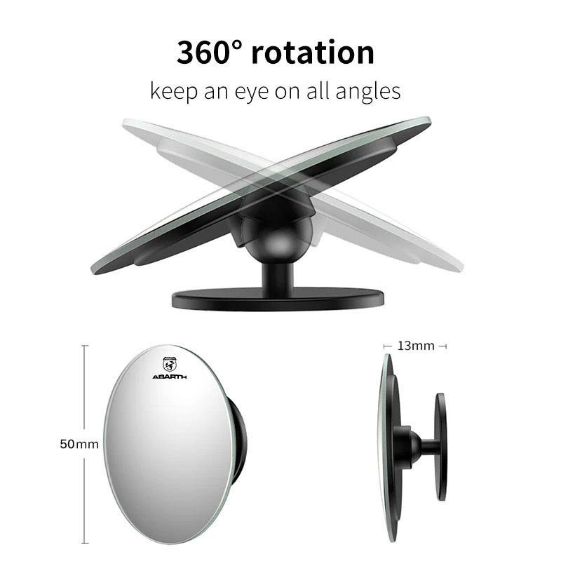 Car Rearview Mirror 360° Small Round Mirror Auto Accessories For FIAT Abarth Pulse Panda Tipo Strada 600 500X Doblo Fullback