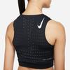 Nike Женские черные майки для бега с умеренной поддержкой, на спине-борцовка, CZ9384-010