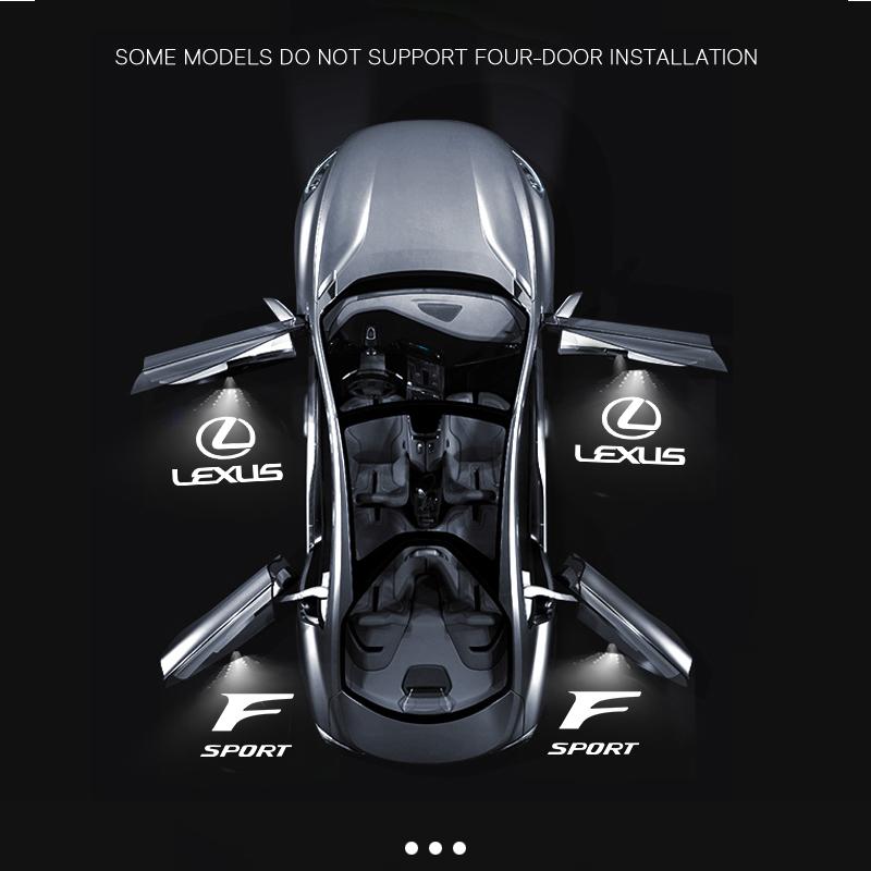 2Pcs LED Car Door Projector Logo High Definition Welcome Light For Lexus RX300 IS200 IS250 ES350 Ct200h UX250h LX570 LS430 LS460