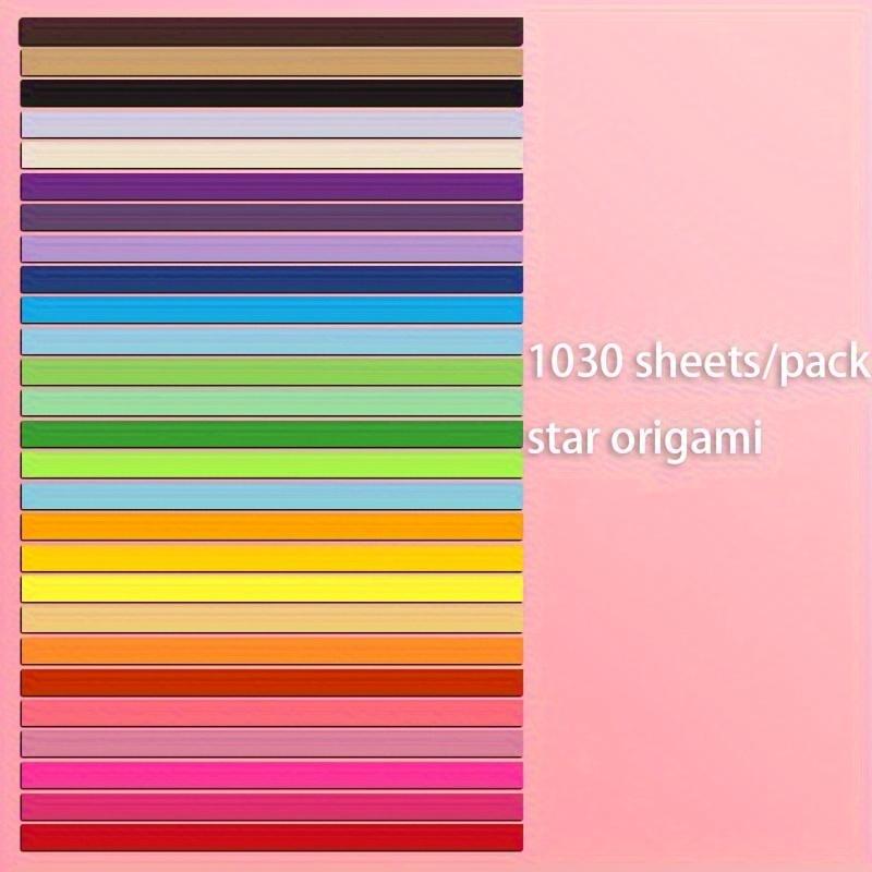 Pack of 1030 Sheets of Star Origami for Handmade DIY Lucky Star Origami, Perfect for Creative Handicraft Color Decoration And Bedroom Decor.