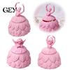 Jewelry Organizer for Girls 3D Printed Ballerina Box with Lid, Decorative Trinket Storage Jar PLA Case Rings Earrings, Elegant Ballet Dancer