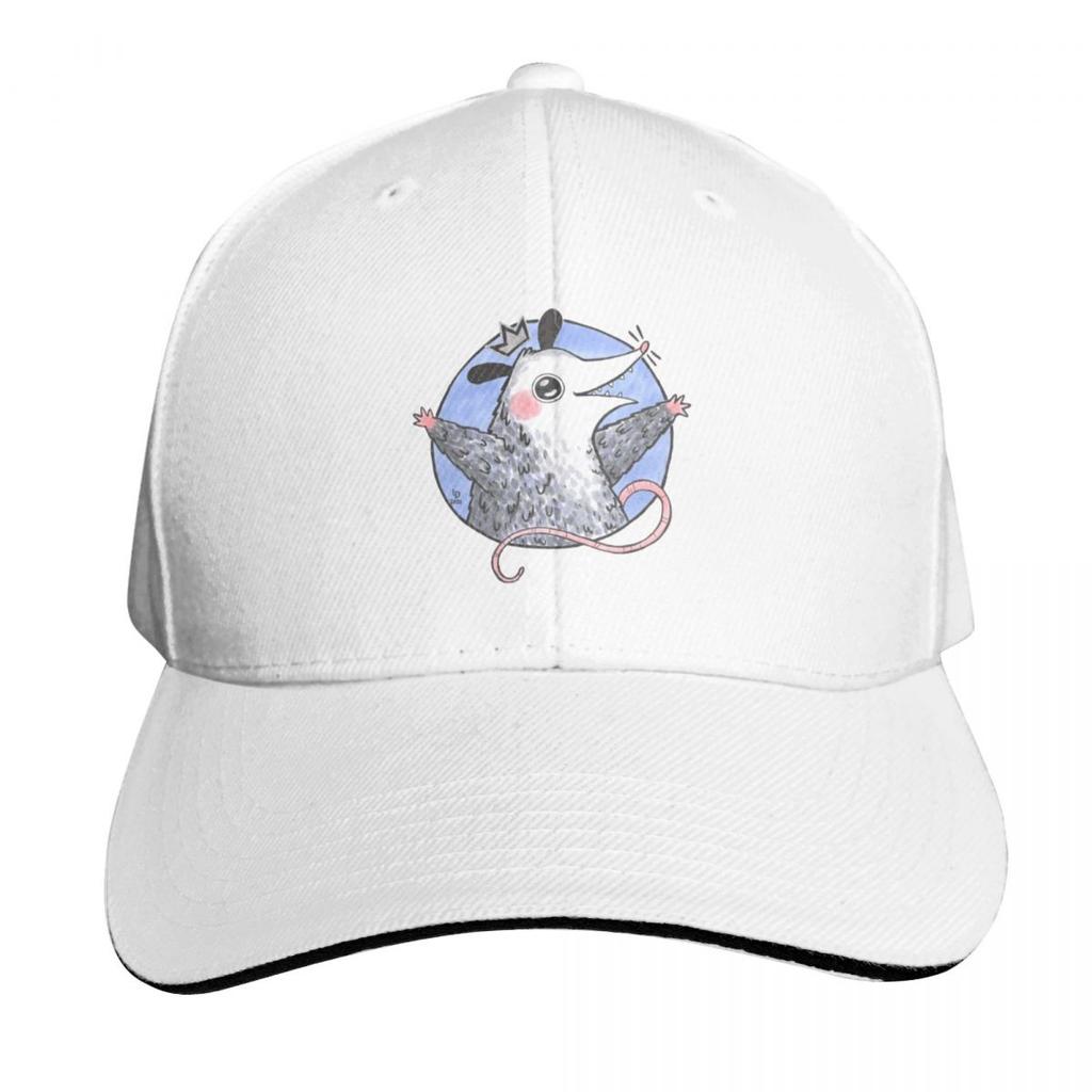 Opossum King Baseball Cap Six Panel Structured Crown Sun Protection UPF Breathable Mesh Back