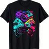 Funny Gamer Printed Tshirt For Unisex Wounisex Game Pad Graphic Tees Casual Oversized Short Sleeve Tops Round Neck Streetwear T Shir