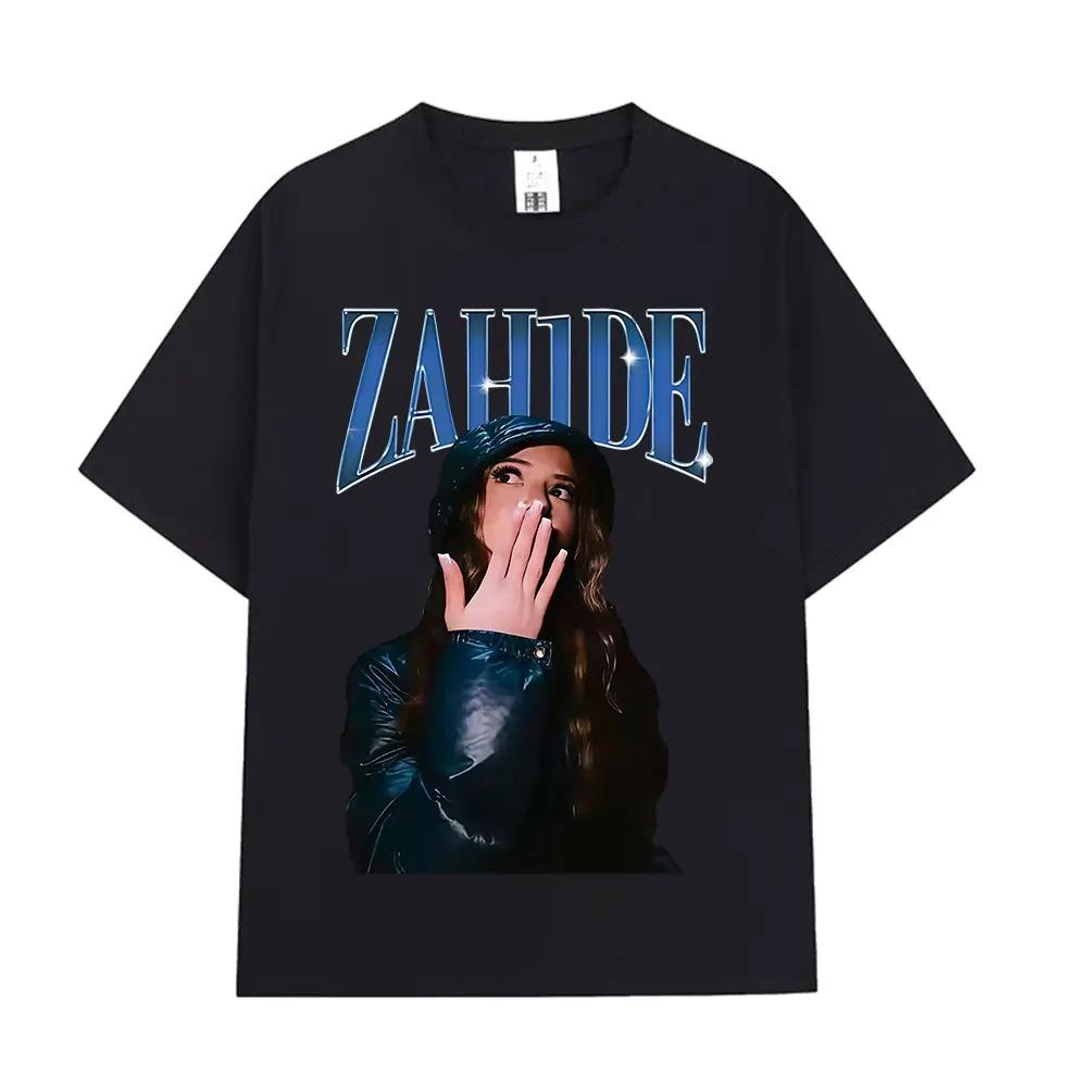 Мужская Женская Одежда Мода Высокое Качество Футболки Zahide Merch Графическая Футболка Хлопок Короткий Рукав Харадзюку Футболки