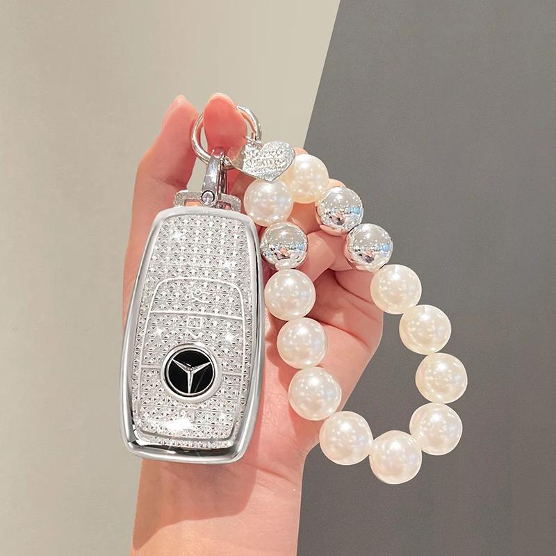 For Mercedes Benz keycase C E A B S Class GLE GLA GLB GLC GLS AMG W176 177 203 204 205 211 212 213 222 X167 chain shell car keys LL3