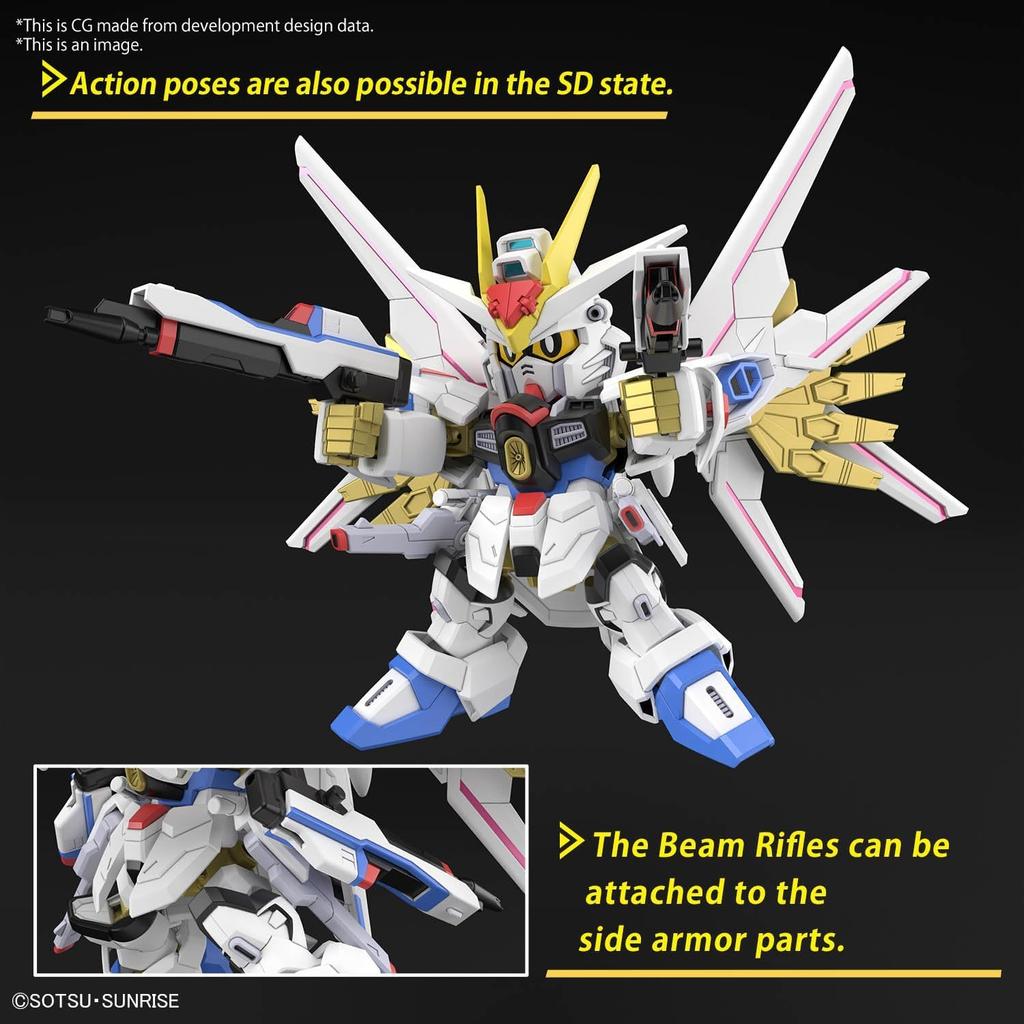 SD Gundam Cross Silhouette SDCS Мобильный доспех Gundam SEED FREEDOM Mighty Strike Freedom Gundam Пластиковая модель в наборе Предварительно окрашенная